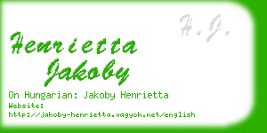 henrietta jakoby business card
